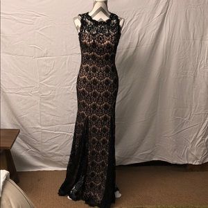 Betsy and Adam Cap Sleeve Gown